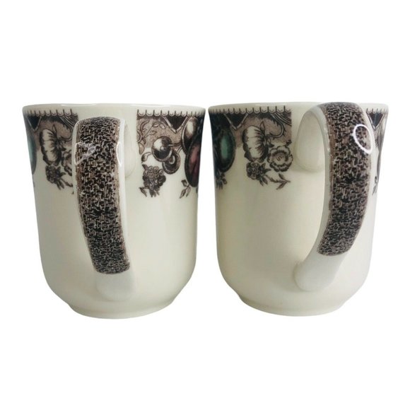 2 New Johnson Brothers Turkey Mugs Thanksgiving Set His Majesty Coffee Cups - Picture 7 of 11